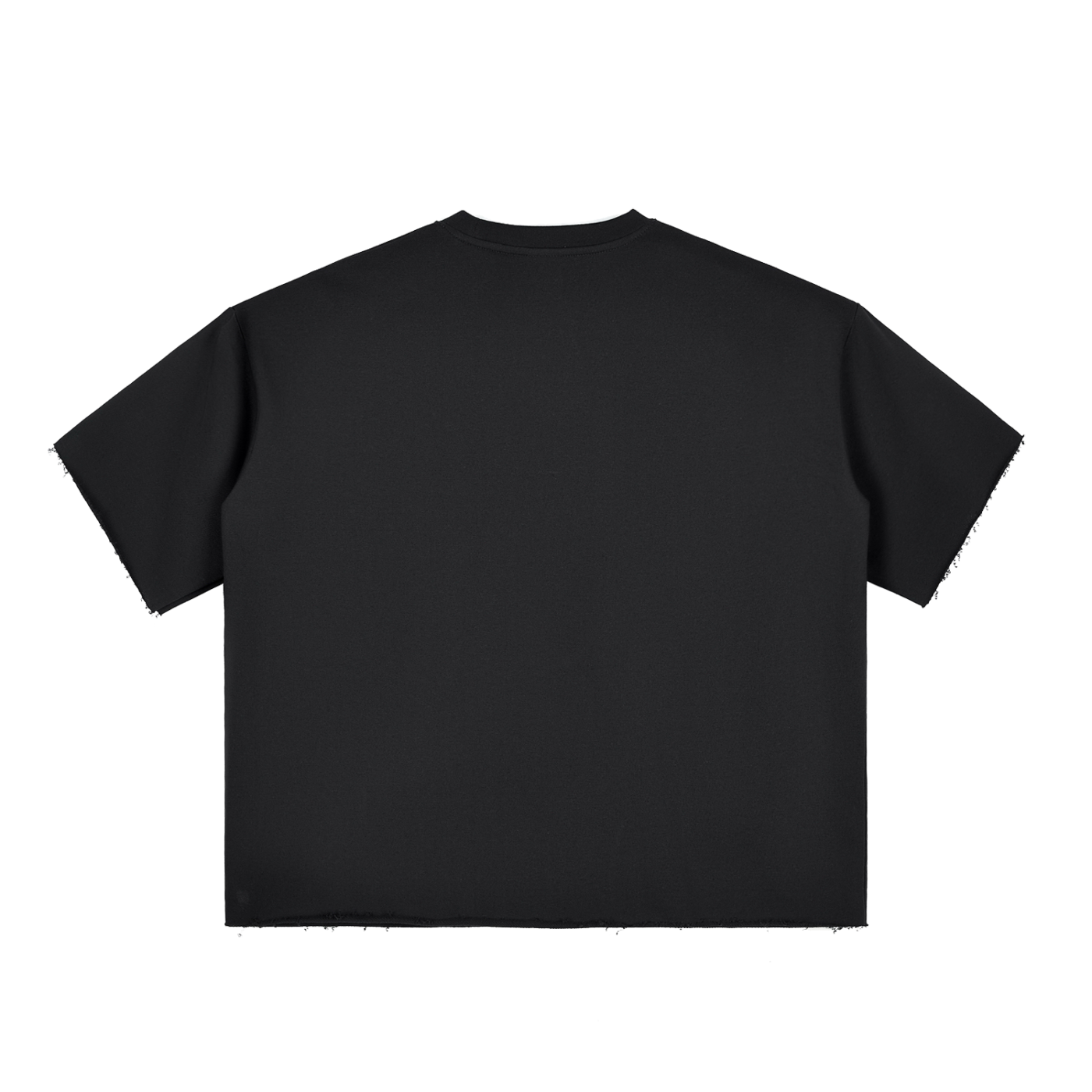 BLACK BOXY RAW SHIRT