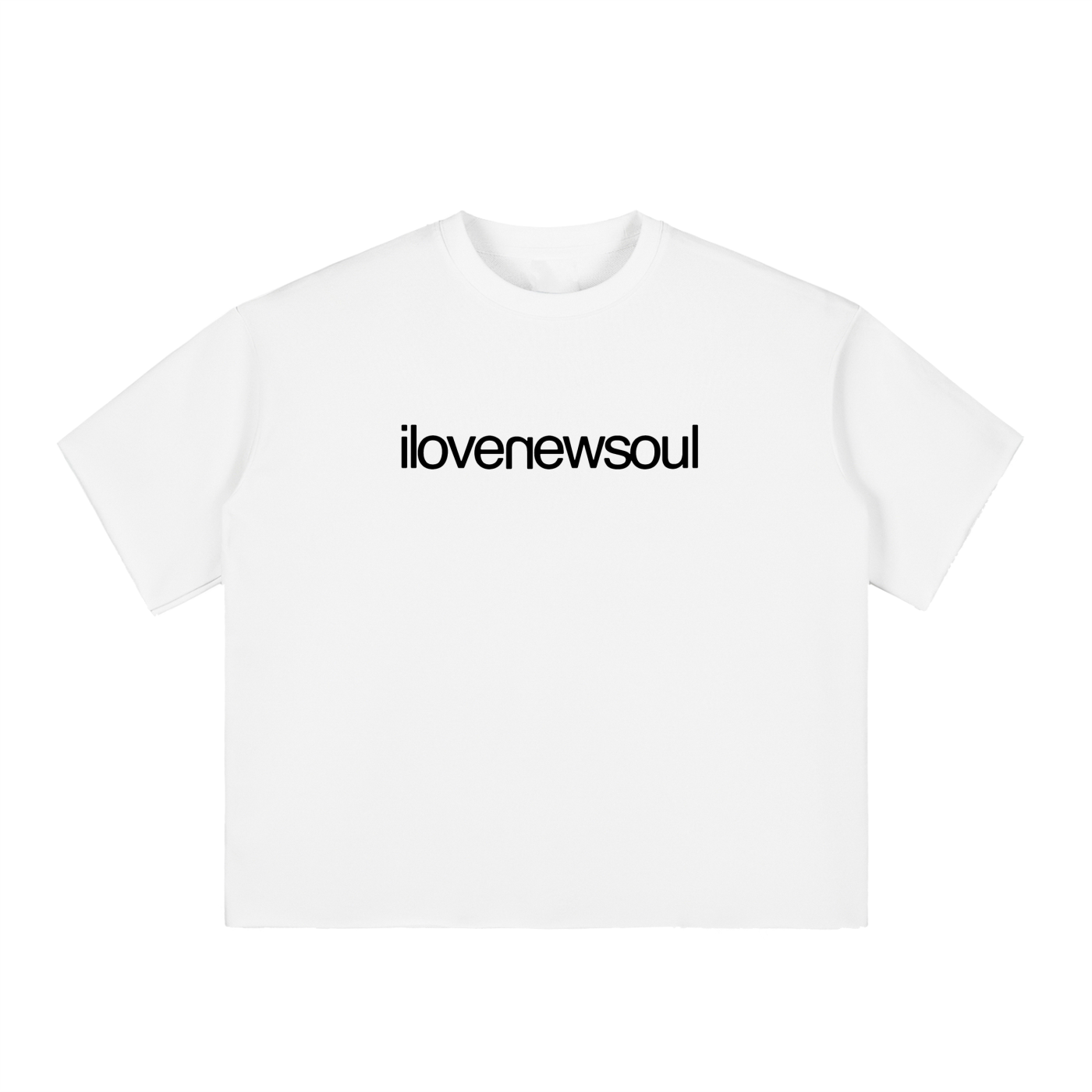 WHITE BOXY RAW SHIRT