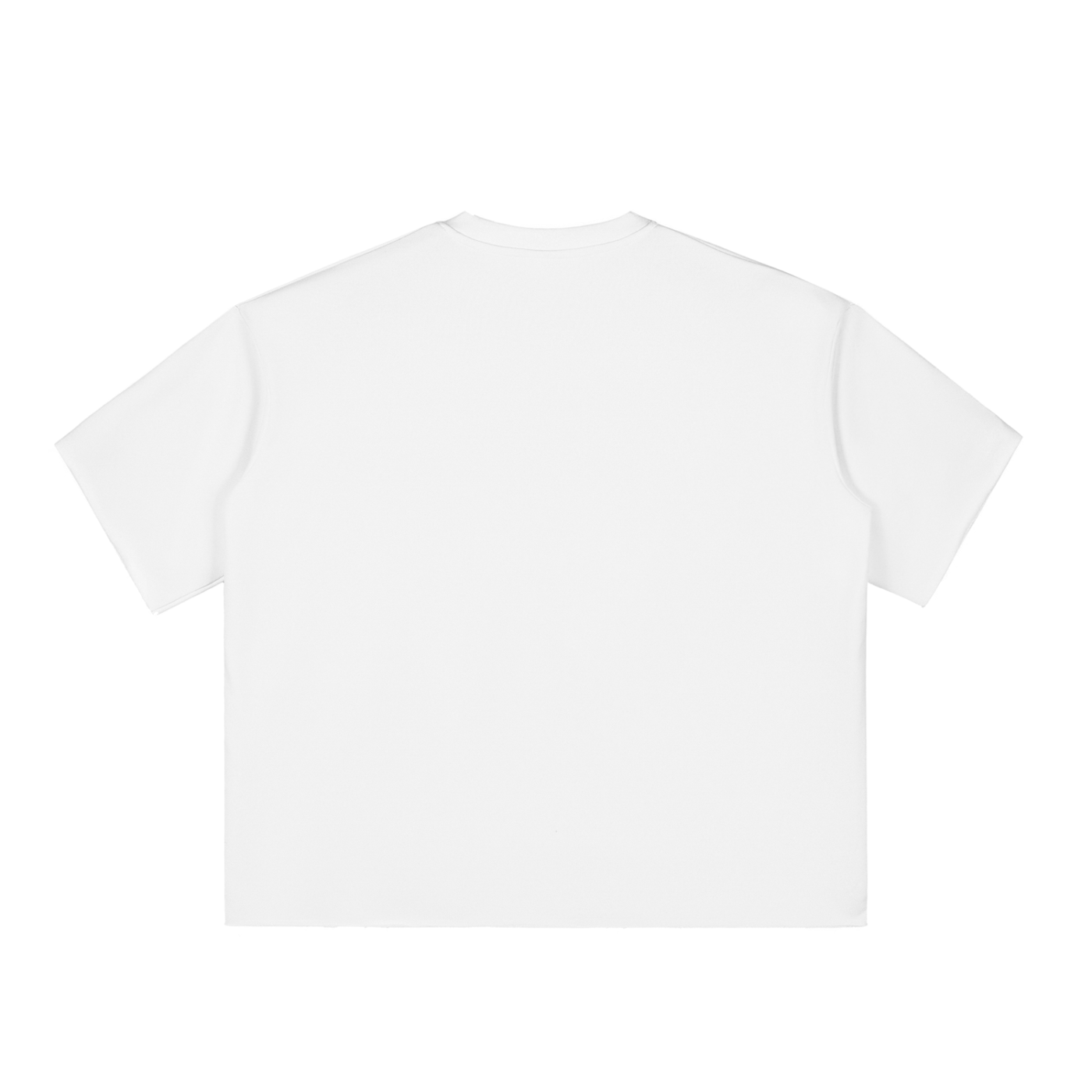 WHITE BOXY RAW SHIRT