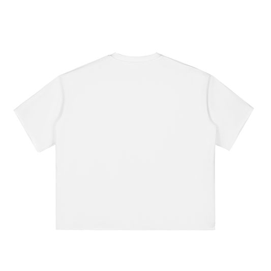 WHITE BOXY RAW SHIRT