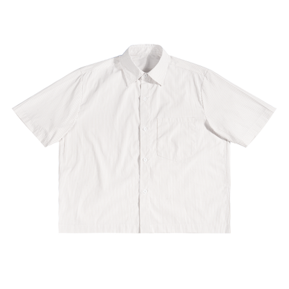 WHITE OVERSIZED BOXY BUTTON SHIRT