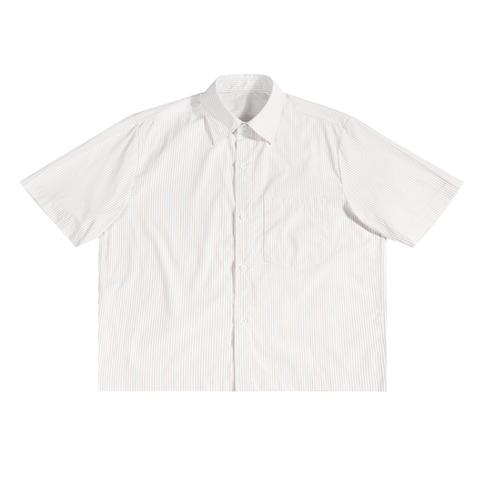 WHITE OVERSIZED BOXY BUTTON SHIRT