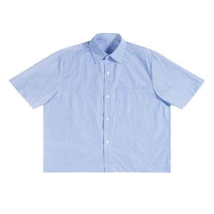 BLUE OVERSIZED BOXY BUTTON SHIRT